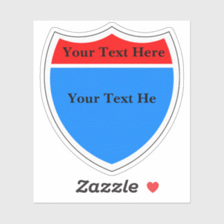 Adesivo Crie seu próprio sinal de autoestrada entre estado