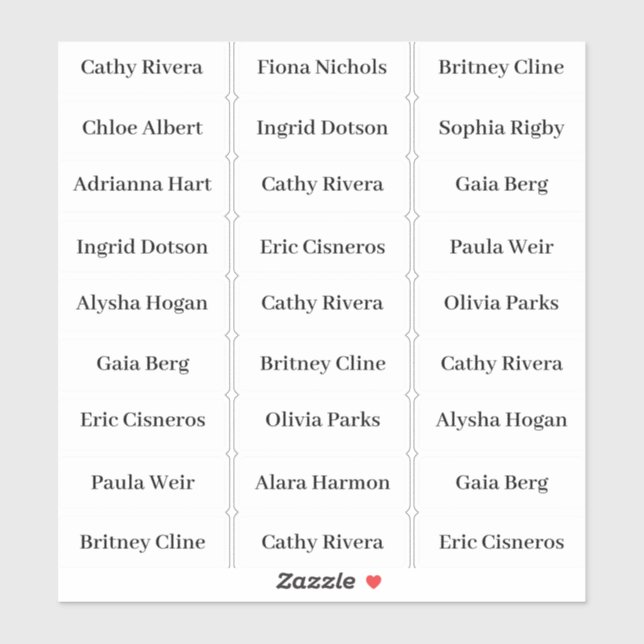 Adesivo Crie seu próprio Sticker Pack de Nome de Convidado (Folha)