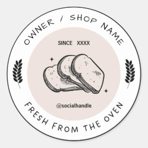 Adesivo Crie sua padaria personalizada Fresco do forno