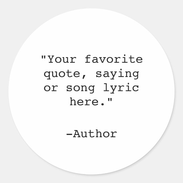 Adesivo Crie sua própria cotação (Frente)