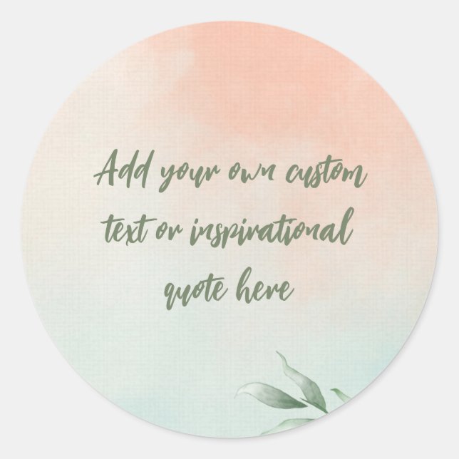 Adesivo Crie sua própria cotação móvel de aquarela (Frente)