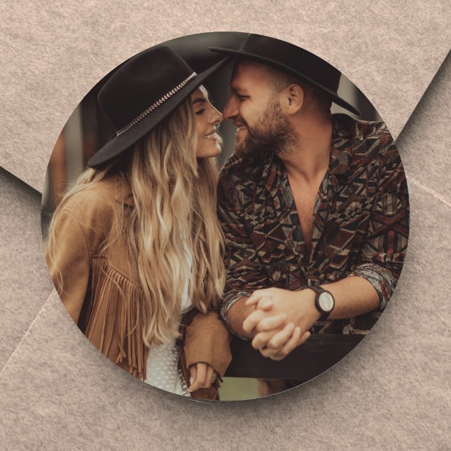 Adesivo Crie Sua Própria Foto (Create Your Own Photo Classic Round Sticker)