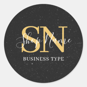 Adesivo Crie sua própria Promoção de Iniciais de Negócios 