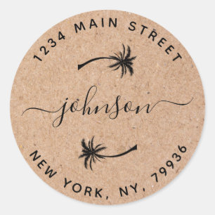 Adesivo Crie Suas Próprias Palmeiras Endereço de Remetente