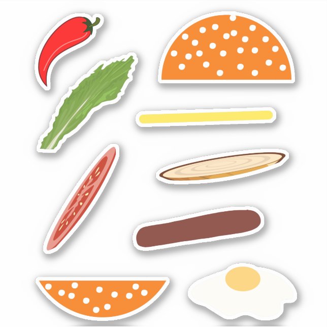 ADESIVO CRIE UM BURGER! ATIVIDADE DE DIVERSÃO CRIATIVA PAR (Frente)