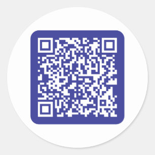Adesivo Crie um código QR escaneável   Azul escuro editáve