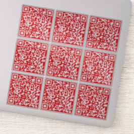 Adesivo Crie um código QR vermelho digitalizável (editável
