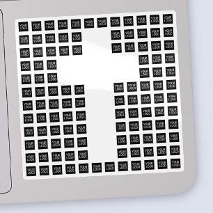 Adesivo Crie um padrão cruzado com qualquer logotipo ou im