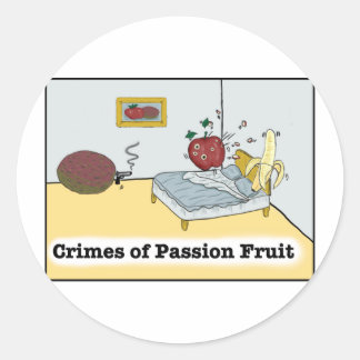 Adesivo Crimes da Fruta de Paixão Zazzle