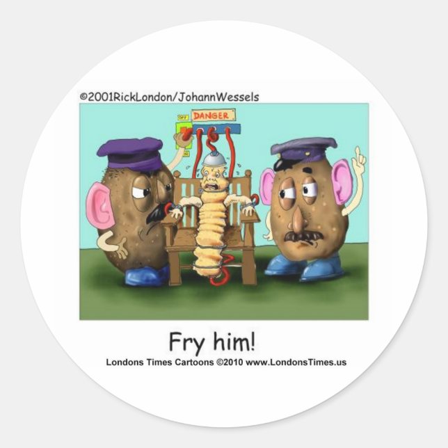 Adesivo Criminosos de batata Mugs Engraçados Cartões Camis (Frente)