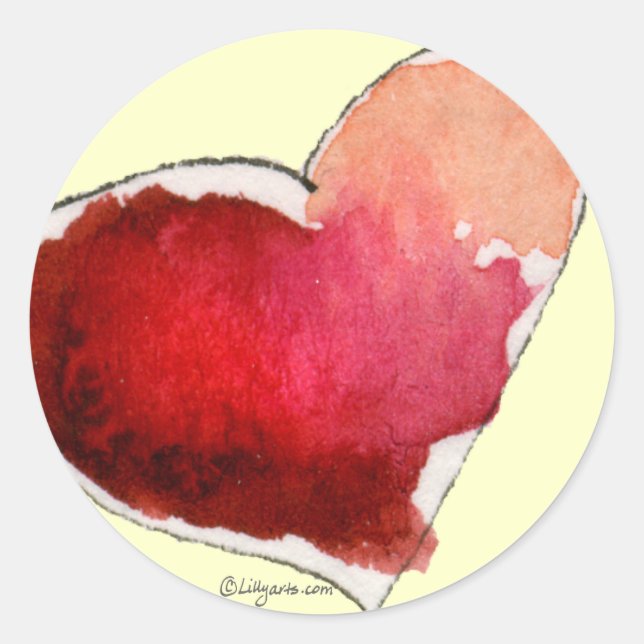 Adesivo Crimson Love Hearts Envelope Seals (Frente)