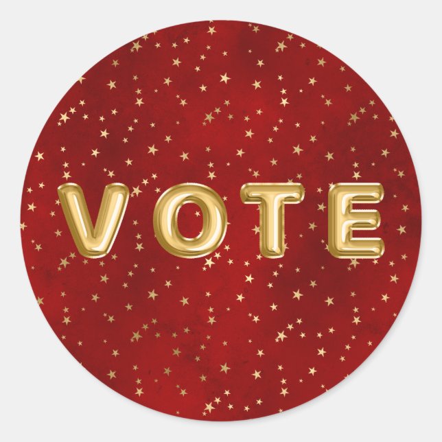 Adesivo Crimson Nightfall Gold Star Illustration (Frente)