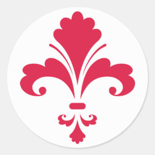 Adesivo Crimson Red Fleur de lis