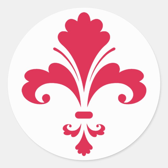 Adesivo Crimson Red Fleur de lis (Frente)