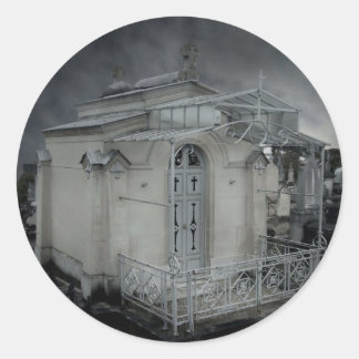 Adesivo Criptografia de ornamentado de cemitério gótico
