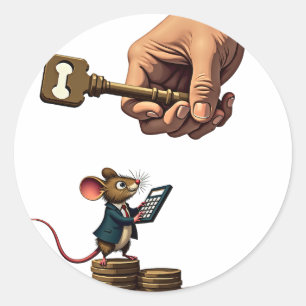 Adesivo Crise de Habitação Meme Pequeno Rato Grande Casa C