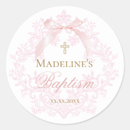 Adesivo crista cor-de-água rosa | Batismo