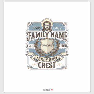 Adesivo Crista da Família de Jesus Crista da Família de Je