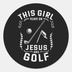 Adesivo Cristã Esta Garota Funciona Com Jesus E Golfe