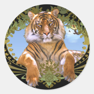 Adesivo Crista feroz do tigre psta em perigo