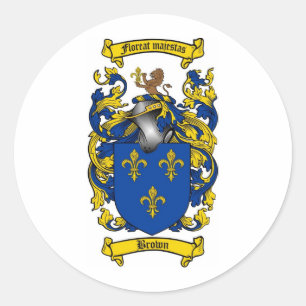 ADESIVO CRISTA MARROM DA FAMÍLIA - BRASÃO MARROM