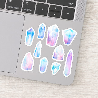 Adesivo Cristais brilhantes azuis