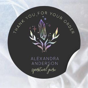 Adesivo Cristais Místicos Glitter Holográfico Espiritual