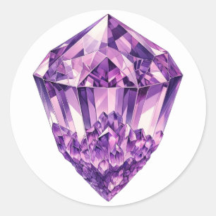 Adesivo Cristal de ametista roxa Energia metafísica 