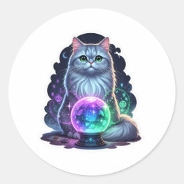 Adesivo Cristal Persa - Halloween de Gato Persa Fluffy