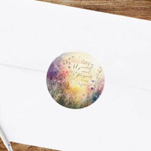 Adesivo Cristão Colorido Flores Selvagens Verso