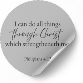 Adesivo Cristão Filipenses 4:13
