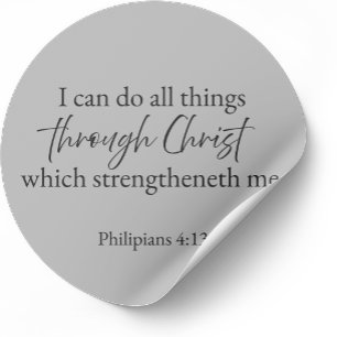 Adesivo Cristão Filipenses 4:13