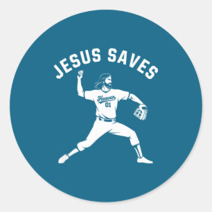 Adesivo Cristão Jesus Salva Beisebol Tcher - Céu 01 S