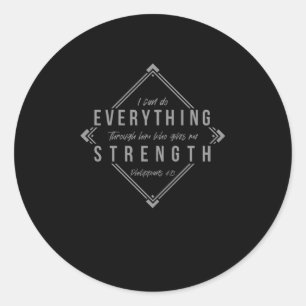 Adesivo Cristão Minimalista Verse Philippians 4:13