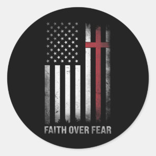 Adesivo Cristão Usa Bandeira Americana Cristo Fé Sobre F