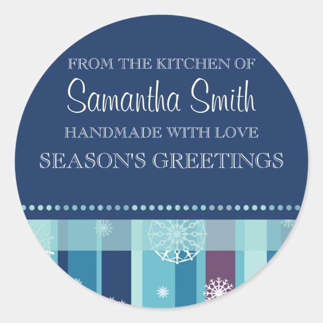 Adesivo Cristasmas da Cozinha de Sticker Blue Stripes (Frente)