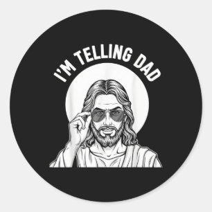 Adesivo Cristianismo engraçado Estou dizendo ao papai Aben