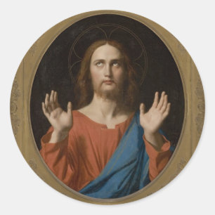 Adesivo Cristo da bênção cerca de 1834