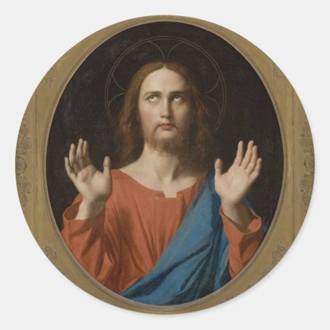 Adesivo Cristo de bênção cerca de 1834 (Frente)