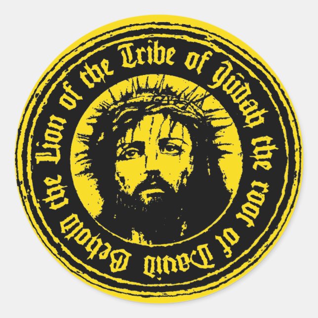 Adesivo Cristo de Cristo Católico Leão de Judah (Frente)