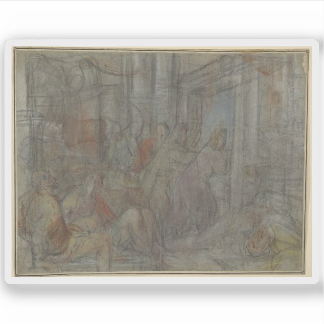 Adesivo Cristo dirigindo os trocadores de dinheiro do temp (Frente)