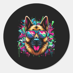 Adesivo Cristo do estilo de arte do Grafite de German shep