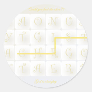 Adesivo cristo do scrabble