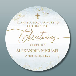 Adesivo Cristo Dourado de Cruz Azul Moderno