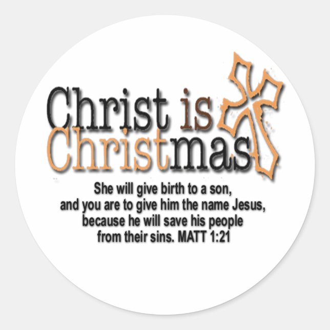 ADESIVO CRISTO É NATAL (Frente)