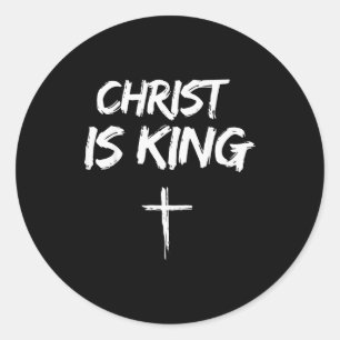 Adesivo Cristo é Rei Jesus Católico Cristão Cristã