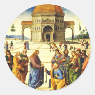 Adesivo Cristo Entrega as Chaves a São Pedro