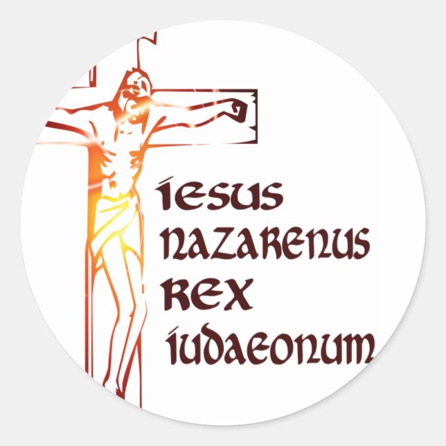 Adesivo Cristo INRI Tradução (Frente)