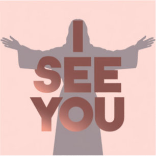 Adesivo Cristo Jesus está Observando você, Jesus Eu Vejo V