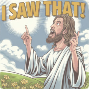 Adesivo Cristo Jesus está te observando, Jesus eu vi aquil